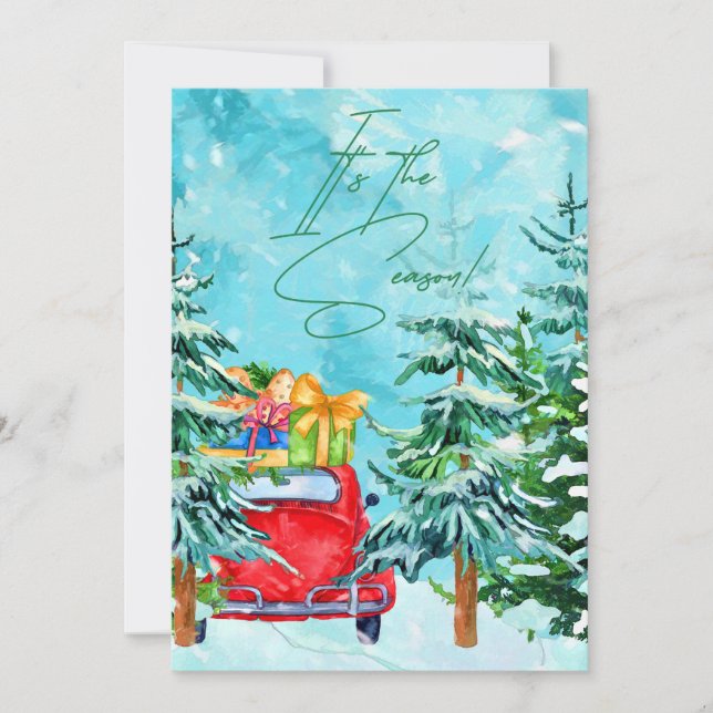 C’est la saison ! Carte de voeux de Noël (Devant)