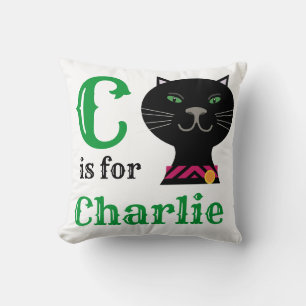 C est pour Charlie bébé garçon Coussin de jet