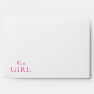C`est une fille Enveloppe rose Baby shower bébé fi