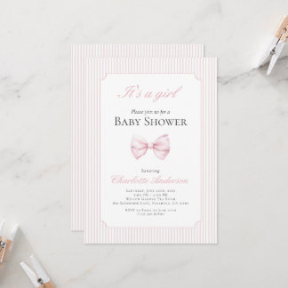 C’est une invitation pour Baby showers de filles