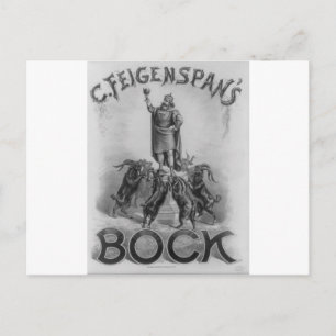 C. Feigenspan's Bock Beer 1887 Postcard