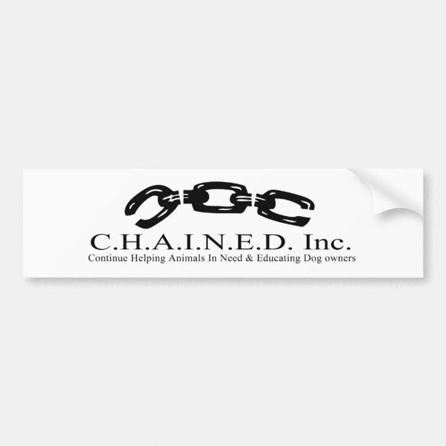 C.H.A.I.N.E.D. Inc. Logo Bumper Sticker (Front)