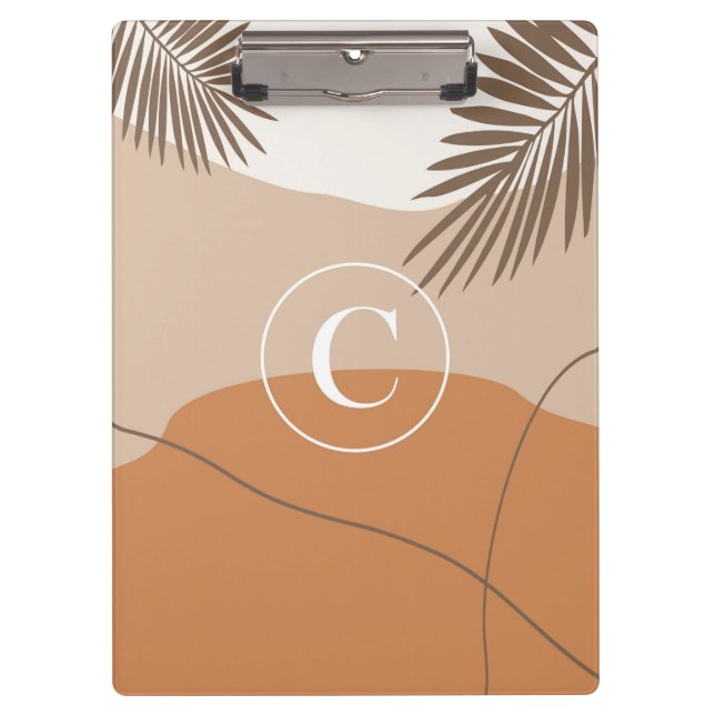 C - Initial Monogram Letter C Abstract Design Clipboard (Front)