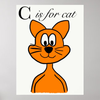C is for cat poster