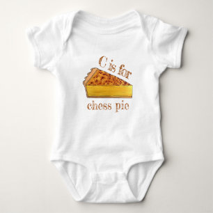 C is for Chess Pie Virginia Southern US Cuisine Baby Bodysuit
