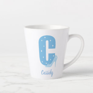 C is for Cinderella   Add Your Name Latte Mug