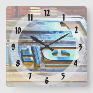 C Is For Circus Square Wall Clock