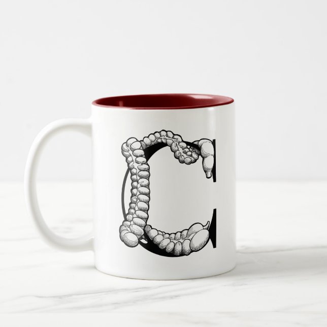 C is for Colon (mug) Two-Tone Coffee Mug (Left)