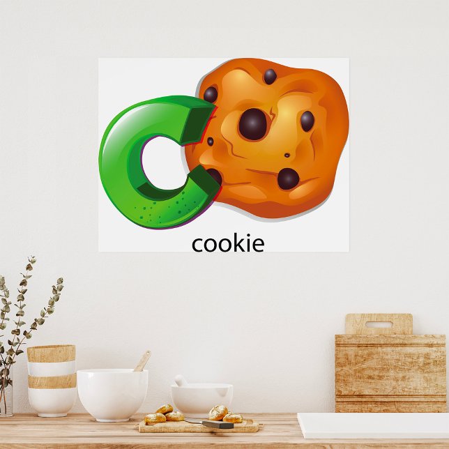 C is for Cookie Alphabet Letter Chocolate Chip Poster (Creator Uploaded)