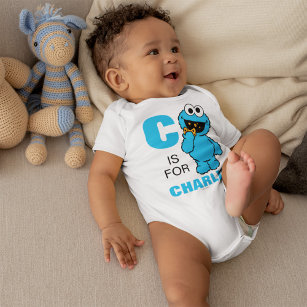C is for Cookie Monster   Add Your Name Baby Bodysuit