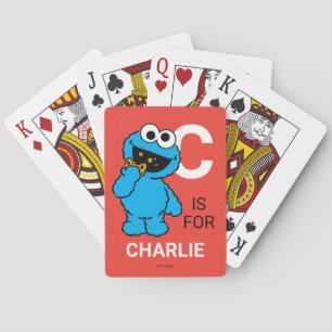 C is for Cookie Monster Add Your Name Playing Cards