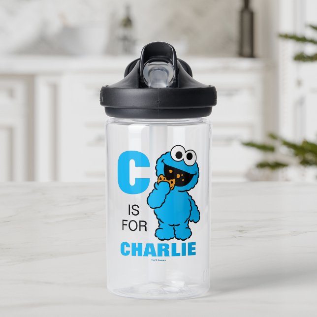 C is for Cookie Monster | Add Your Name Water Bottle (Creator Uploaded)