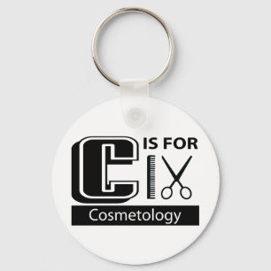 C Is For Cosmetology Keychain