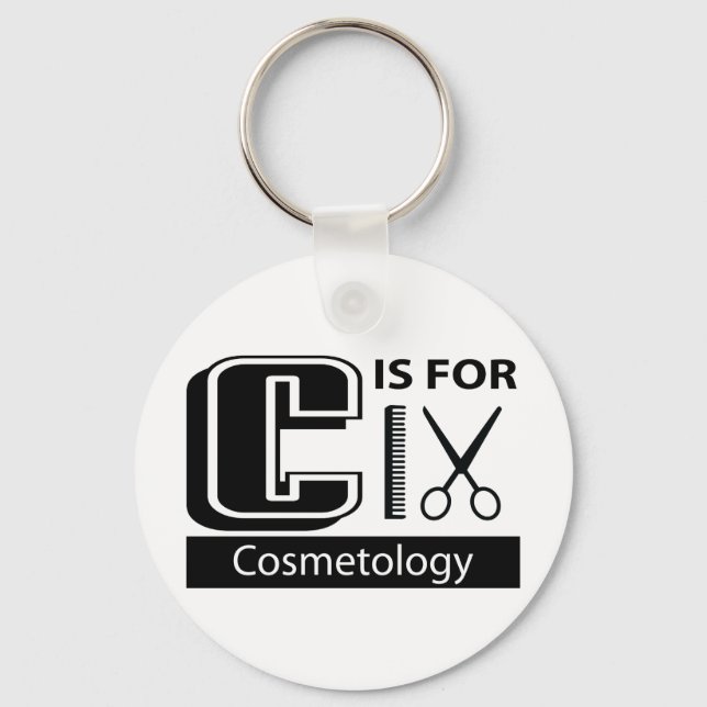 C Is For Cosmetology Keychain (Front)