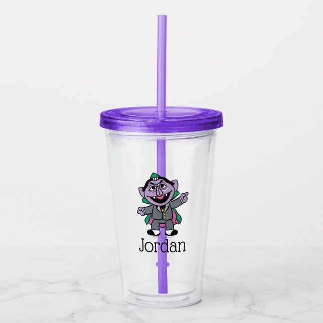 C is for Count von Count | Add Your Name Acrylic Tumbler (Front)
