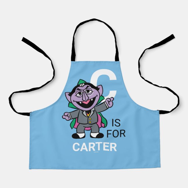 C is for Count von Count | Add Your Name Apron (Front)