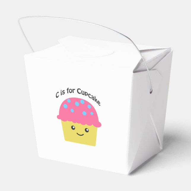 C is for Cupcake Favor Box (Back Side)