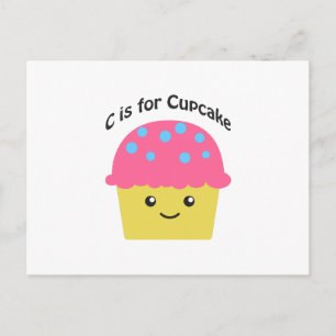 C is for Cupcake Postcard