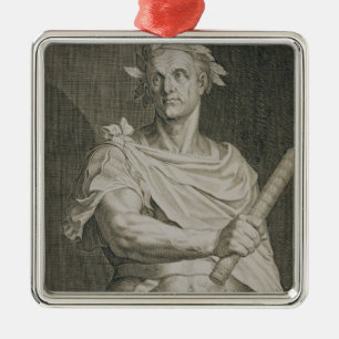 C. Julius Caesar (100-44 BC) Emperor of Rome engra Metal Ornament