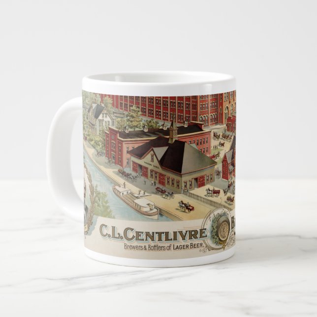 C.L. Centlivre Brewing Company Factory Buildings. Large Coffee Mug (Front Left)