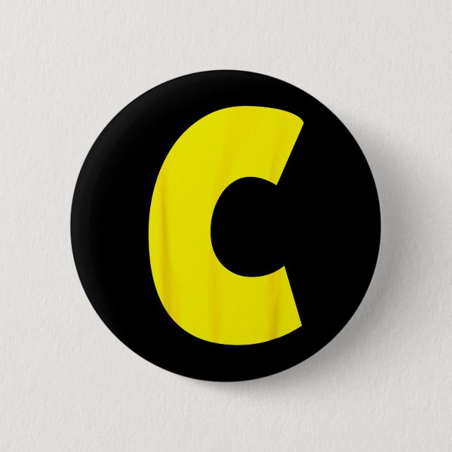 C Letter Chipmunk Group Matching Funny Halloween 2 Inch Round Button (Front)