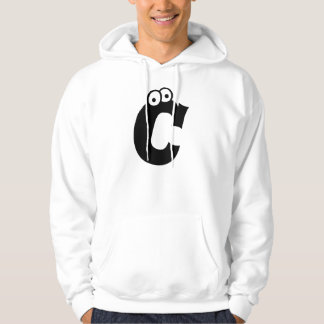 C, letter with eyeballs hoodie