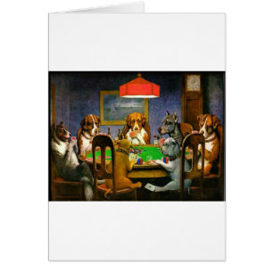 C. M. Coolidge Dogs Pets Poker Cards Humour Destin