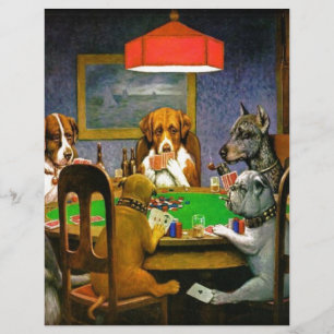 C. M. Coolidge Dogs Pets Poker Cards Humour Destin