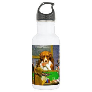 C. M. Coolidge Dogs Pets Poker Cards Humour Destin 532 Ml Water Bottle