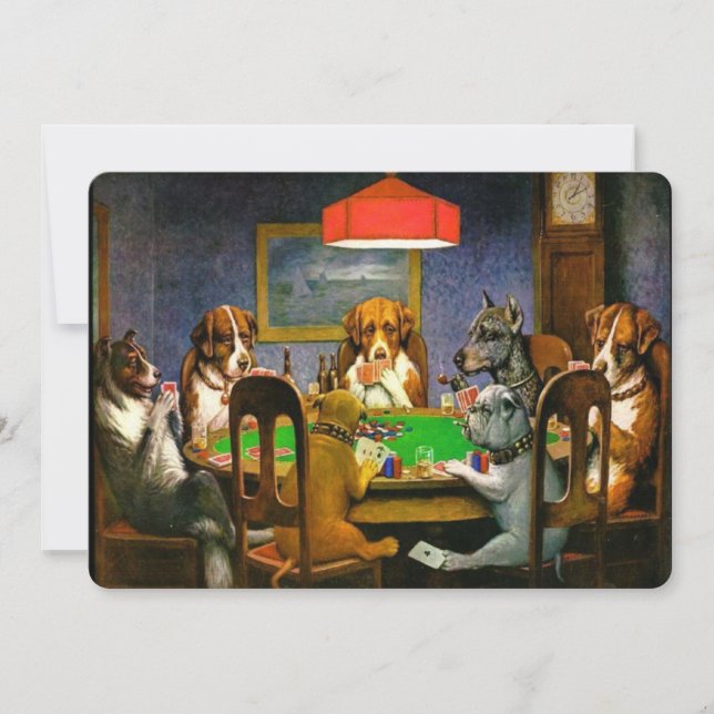 C.M. Coolidge Dogs Playing Poker (Front)