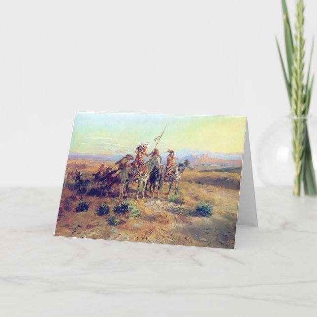 C M Russell "The Scout" Greeting Card (Front)