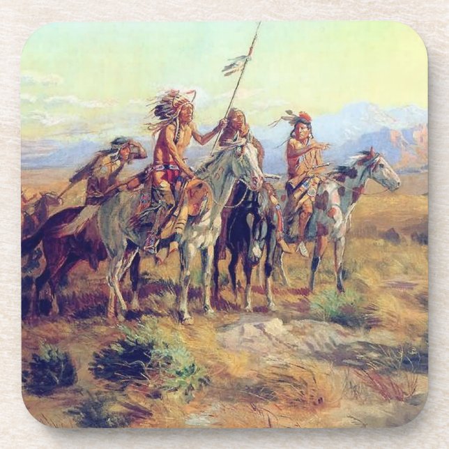 C M Russell The Scouts Cork Coaster (Front)