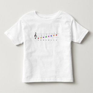 C Major Scale in Treble Clef Kids Music Literacy Toddler T-shirt