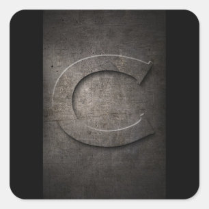 C Metal Monogram Stickers