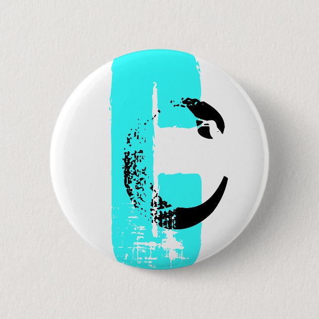 C monogram 2 inch round button (Front)