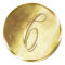 C Monogram Faux Gold Envelope Seal Stickers