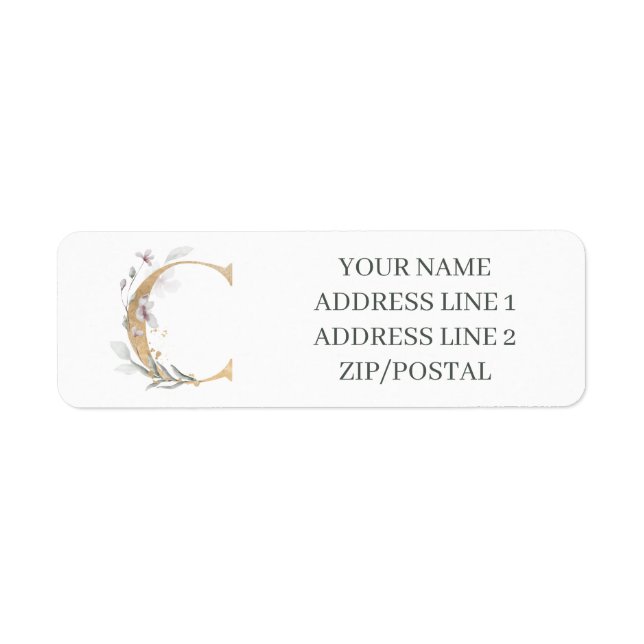 C Monogram Floral Personalized (Front)