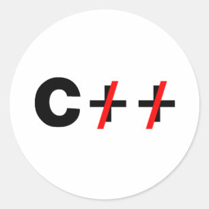 C, not C++ Classic Round Sticker