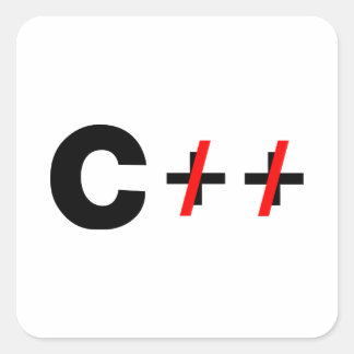 C, not C++ Square Sticker