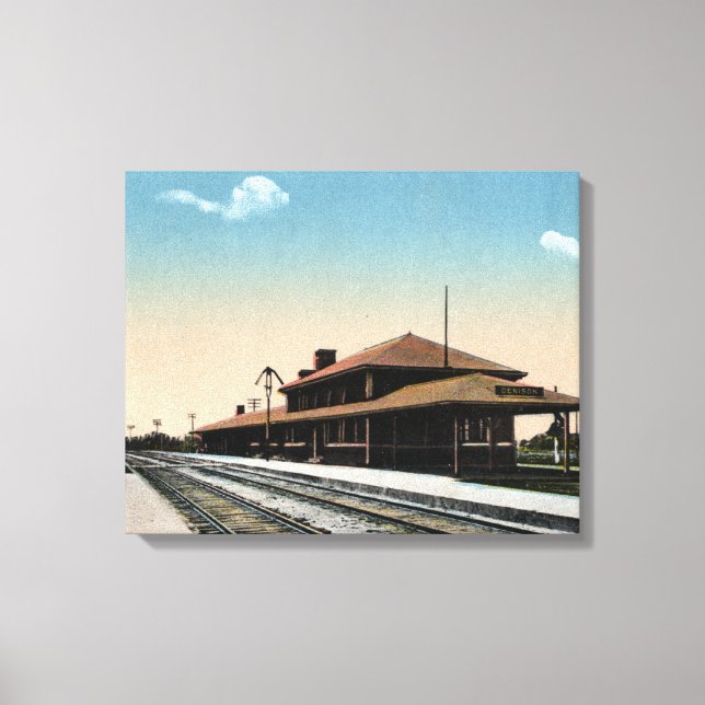 C & NW Railroad Depot Canvas Print (Front)
