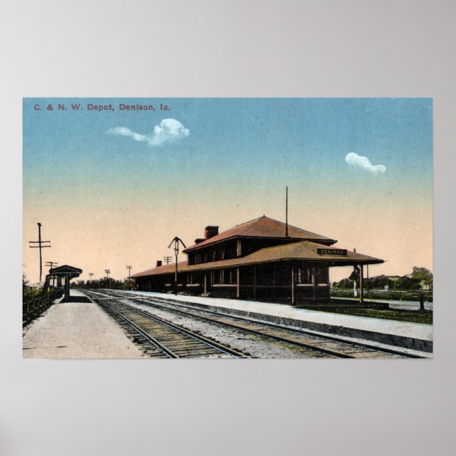 C & NW Railroad Depot Poster (Front)