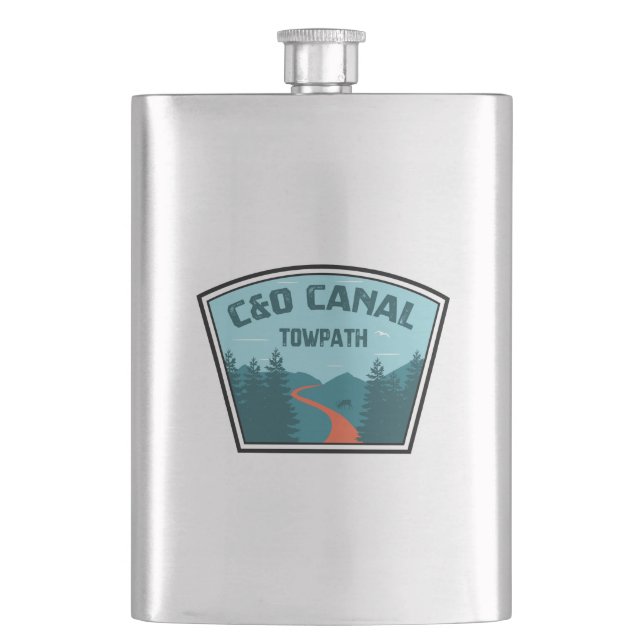 C&O Canal Towpath Hip Flask (Front)