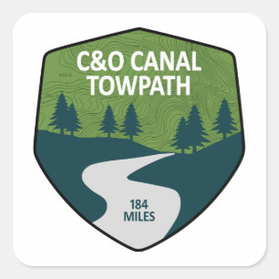 C&O Canal Towpath Square Sticker