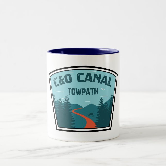 C&O Canal Towpath Two-Tone Coffee Mug (Center)