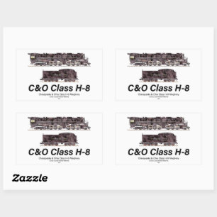 C&O Class H-8 Allegheny Steam Locomotive Profile Sticker