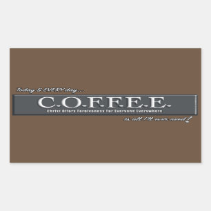 C.O.F.E.E. Sticker Art Christian Heart Acronyme