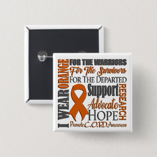 C.O.P.D. Awareness 2 Inch Square Button