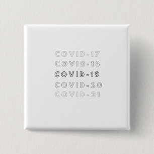 c o v i d 2 inch square button