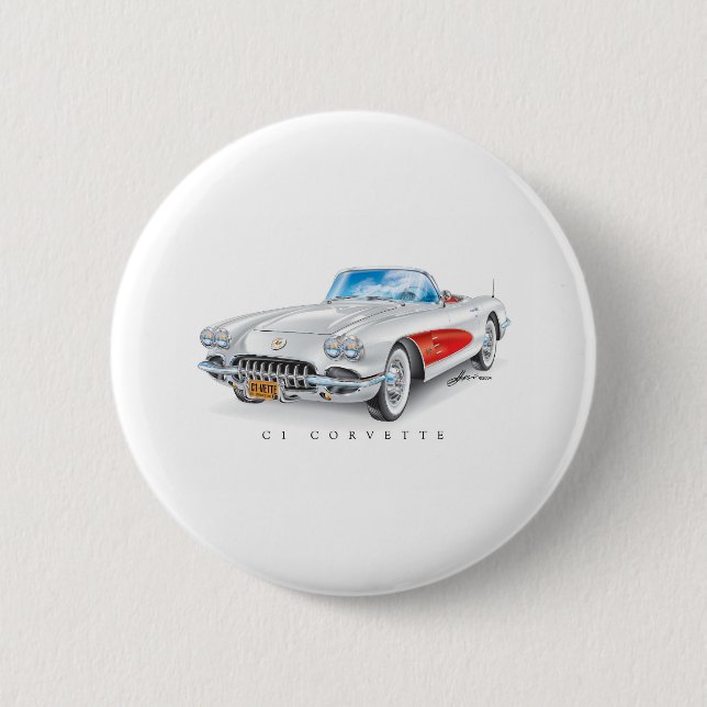 C-ONE AUTOMOBILE ART 2 INCH ROUND BUTTON (Front)