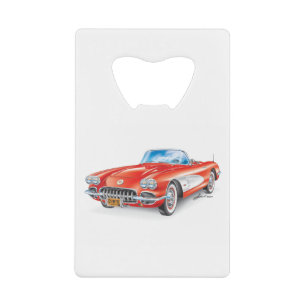 C-ONE AUTOMOBILE ART CREDIT CARD BOTTLE OPENER